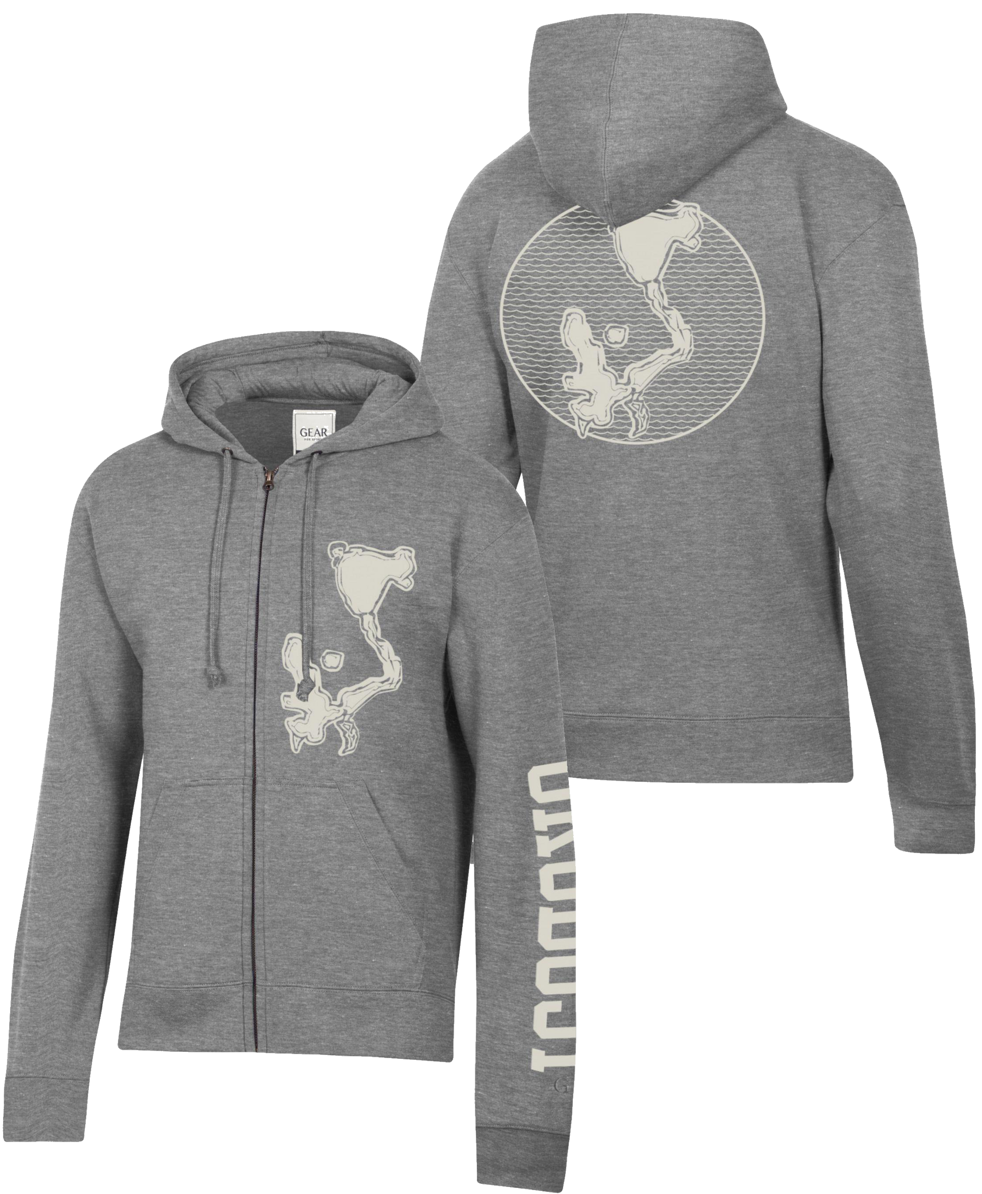 Okoboji Big Water Cotton Full Zip Hood