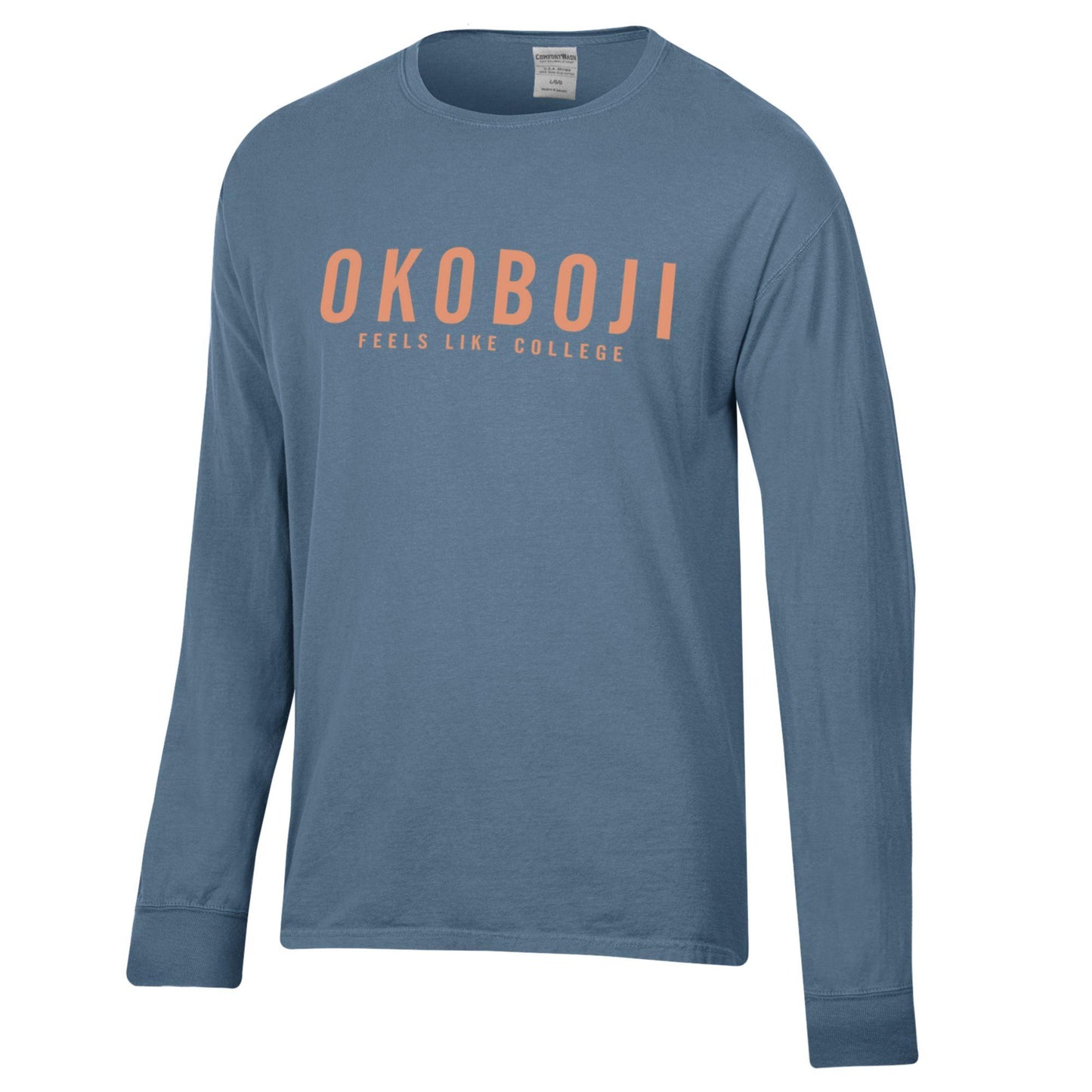 Okoboji FEELS LIKE COLLEGE (Long Sleeve Tee)