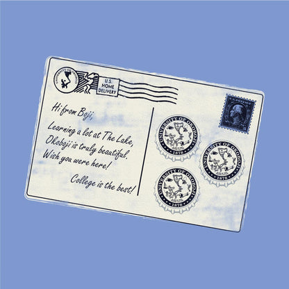 Boji Postcard Tee - Blue