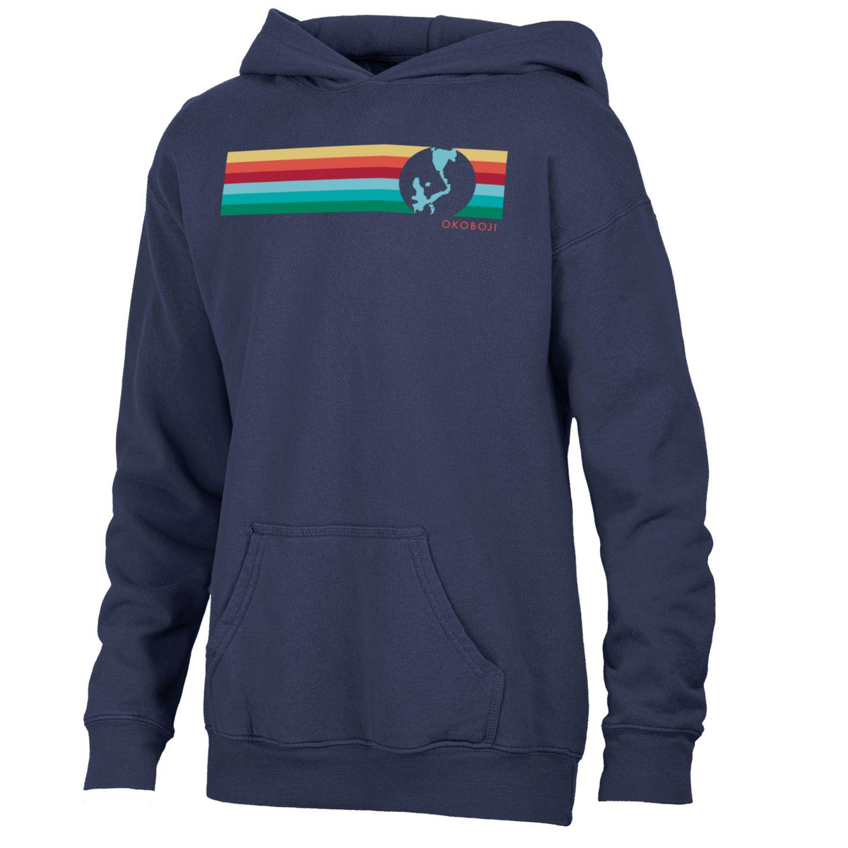 Youth University of Okoboji 7 Hoodie - Navy