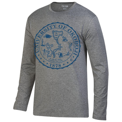 UPF 50 OKOBOJI Sunshaded Long Sleeve Tee - Heathered Navy
