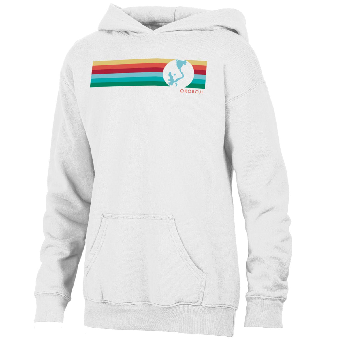 Youth University of Okoboji 7 Hoodie - White