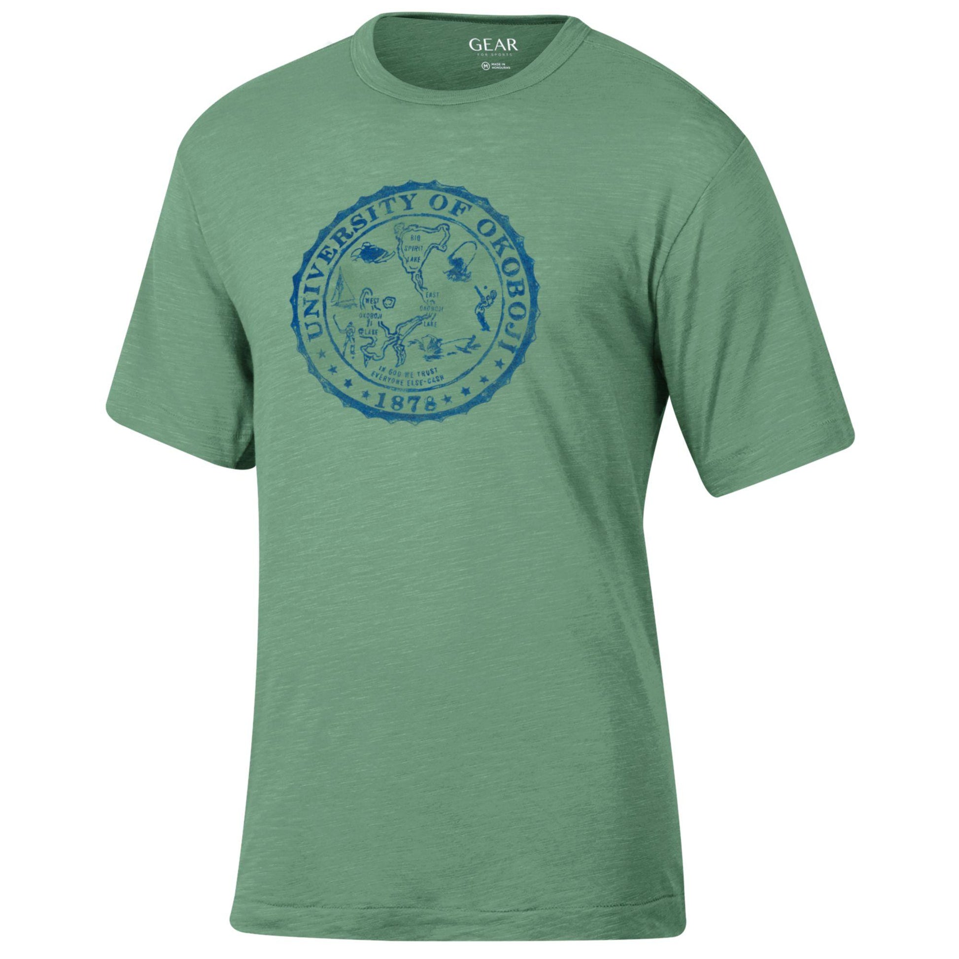 Okoboji Sketch Crest Tee - Green