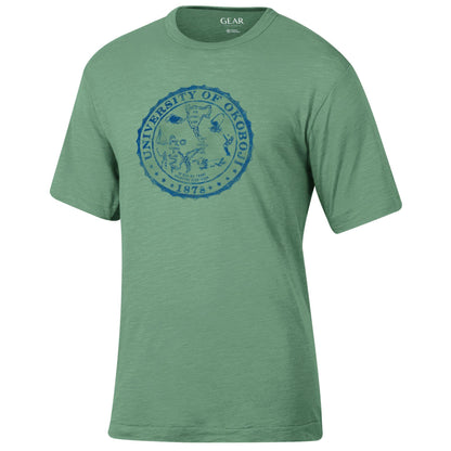 Okoboji Sketch Crest Tee - Green