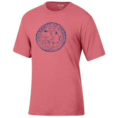 Okoboji Sketch Crest Tee - Red