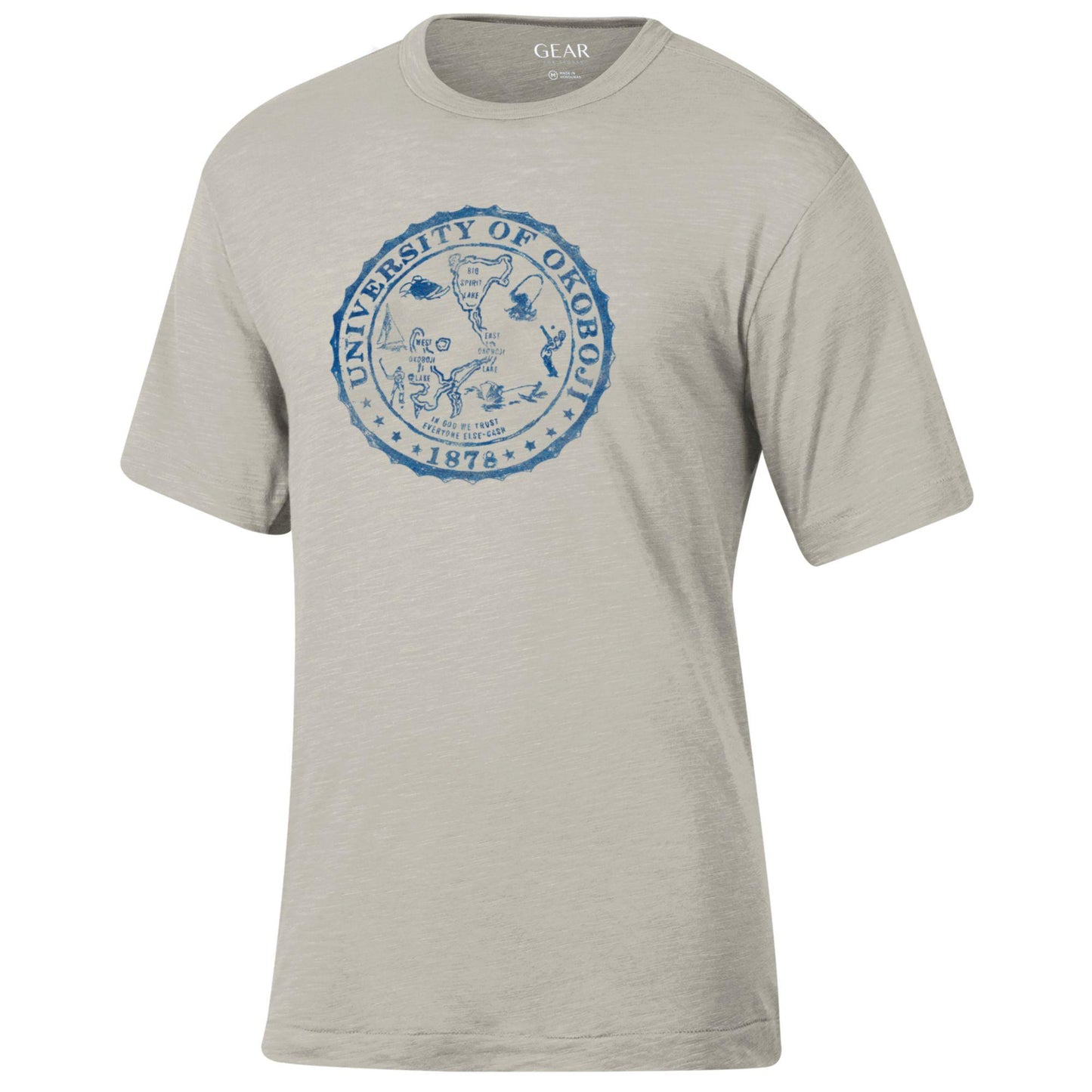 Okoboji Sketch Crest Tee - Beige