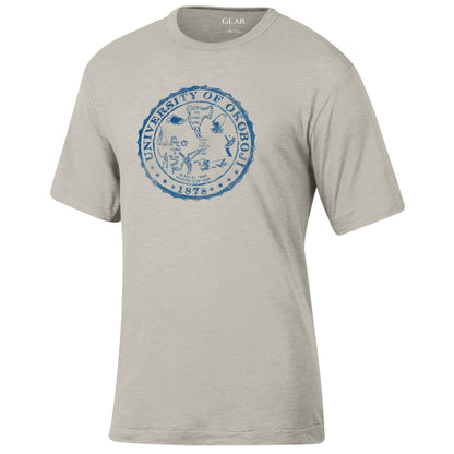 Okoboji Sketch Crest Tee - Beige
