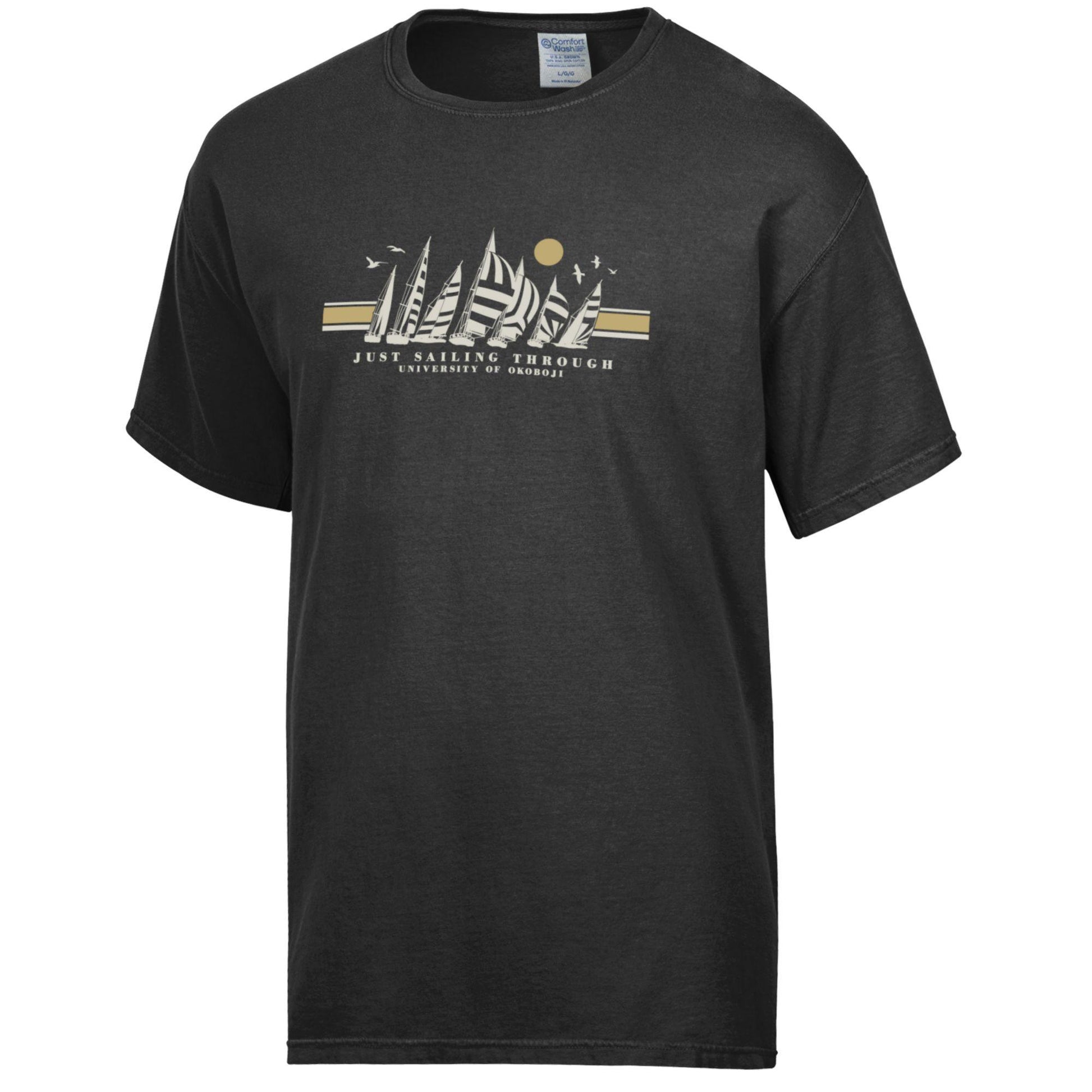 Okoboji Just Sailing Tee - Black