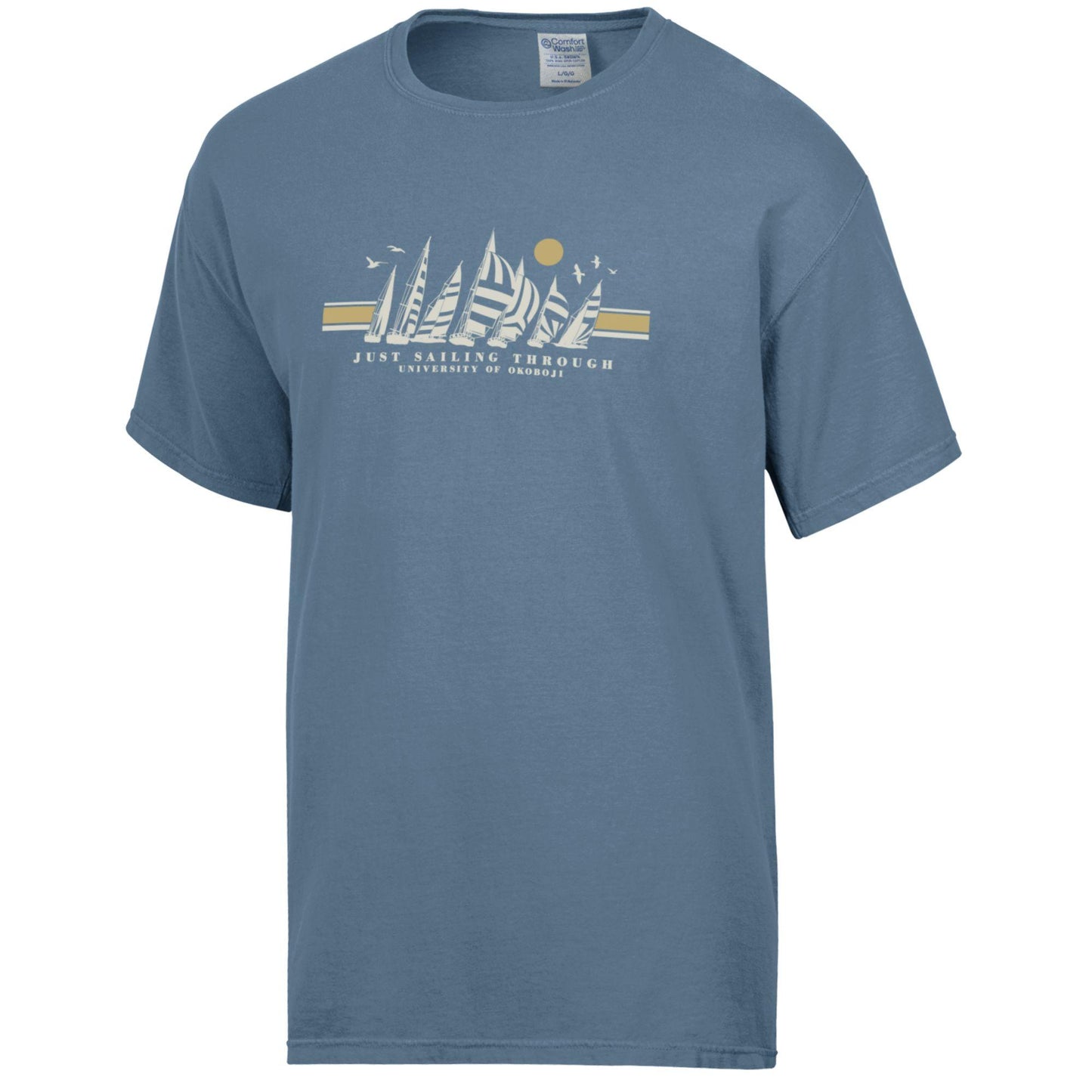 Okoboji Just Sailing Tee - Blue