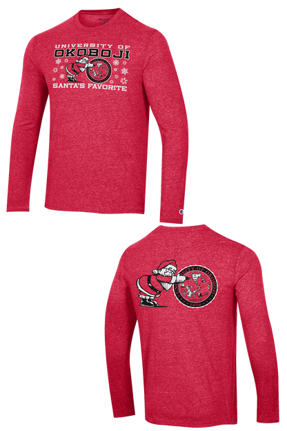 Santa's Favorite Okoboji Long Sleeve Tee