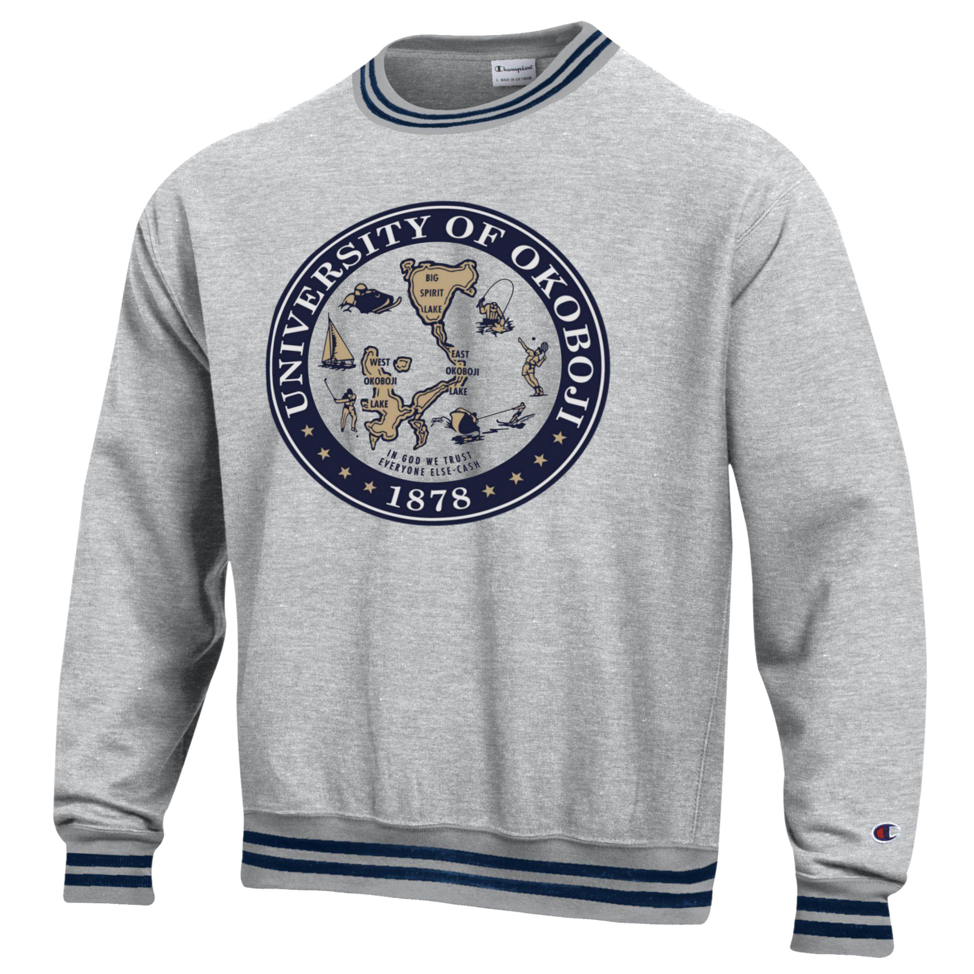 University of Okoboji Navy Crest Ringer Crew