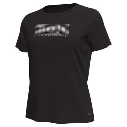 Women's Under Armour BOJI Blinds Tech Stretch Tee - Black – front view