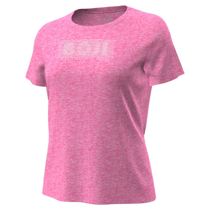 Women's Under Armour BOJI Blinds Tech Stretch Tee - Pink Frenzy – front view