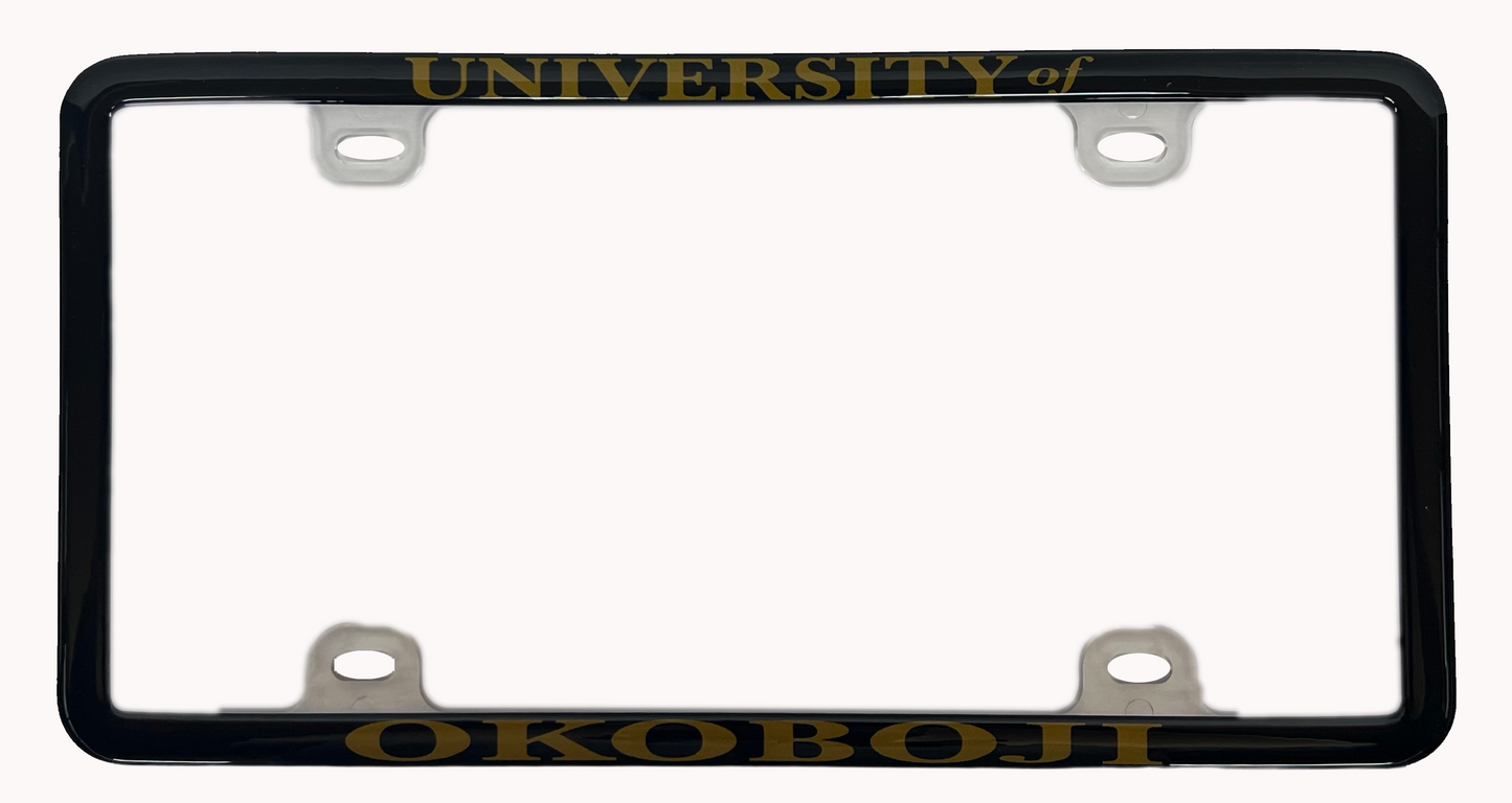 *NEW* University of Okoboji Vehicle License Plate Frame
