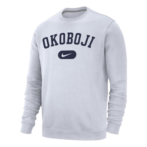 Okoboji Stadium Club Fleece Crew - White
