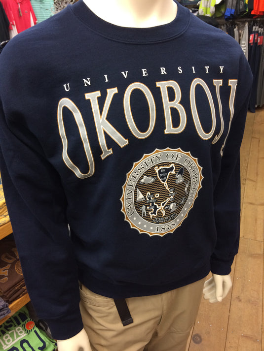 Classic University of Okoboji Navy Crewneck Sweatshirt