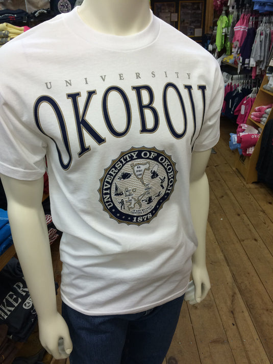 Classic University of Okoboji White Tee