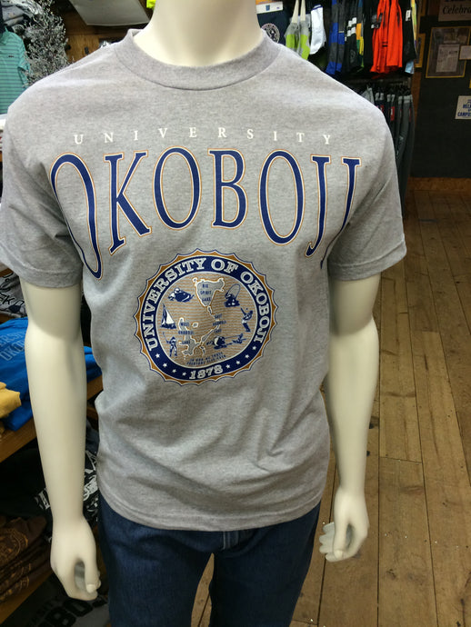 Classic University of Okoboji Ash Gray Tee
