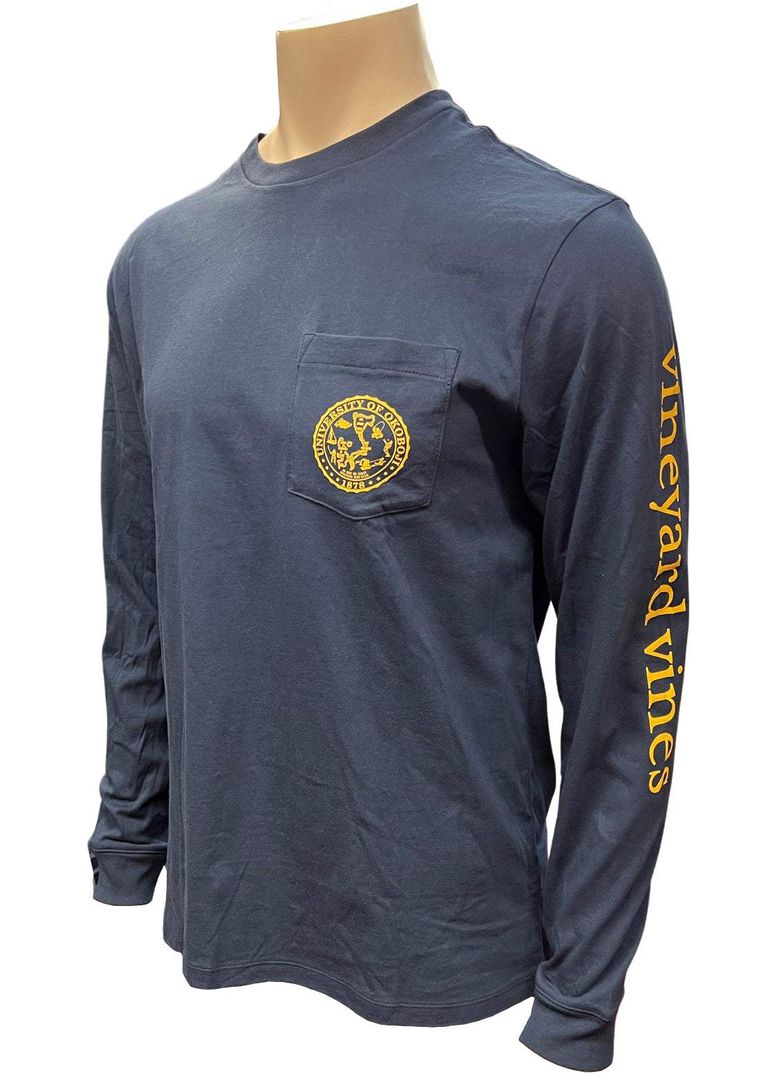 The Okoboji Crest Pocket Long Sleeve Tee