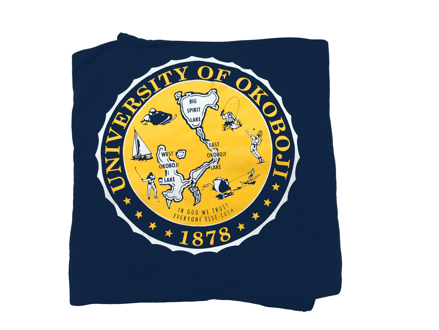 The U of O Navy & Gold Sweatshirt Blanket