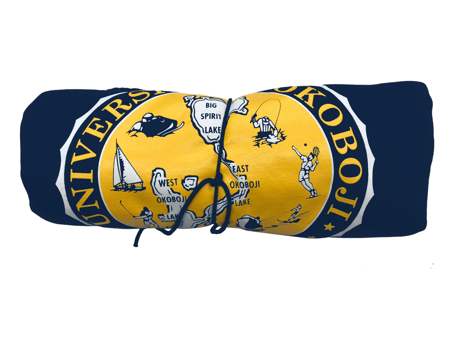 The U of O Navy & Gold Sweatshirt Blanket