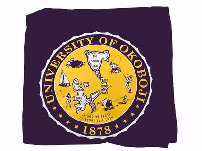 Purple with Gold & White Sweatshirt Blanket