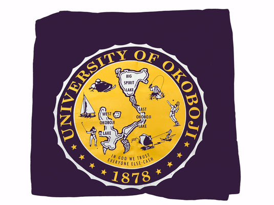 Purple with Gold & White Sweatshirt Blanket