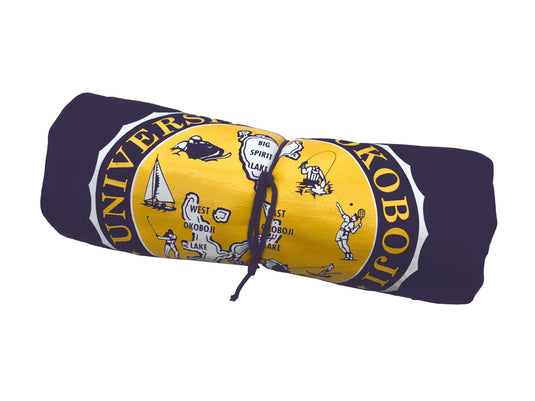 Purple with Gold & White Sweatshirt Blanket
