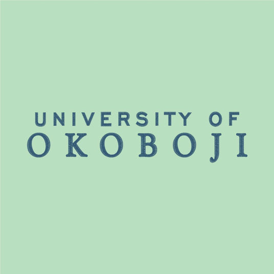 University of Okoboji Embroidered Crew - Icy Mint