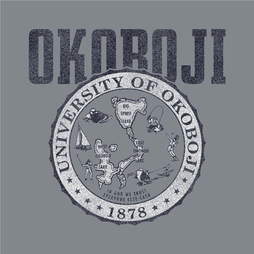 School Crest University of Okoboji Tank - Concrete Grey