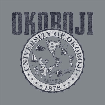 School Crest University of Okoboji Tank - Concrete Grey