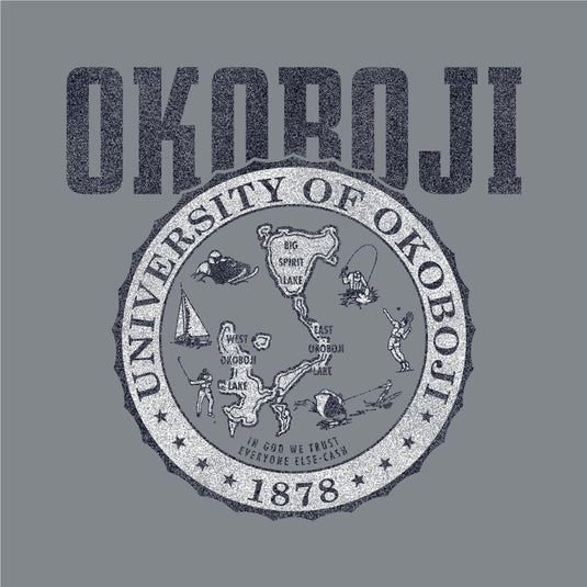 School Crest University of Okoboji Tank - Concrete Grey