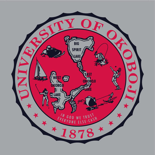 University of Okoboji (REVERSE WEAVE) Red Ringer