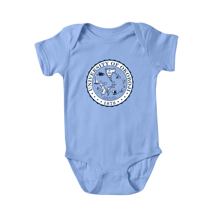 Okoboji Crest Infant Ringspun Bodysuit - Blue