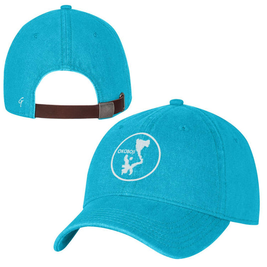 Okoboji - Pigment Cap with Leather Closure - Liquid Blue