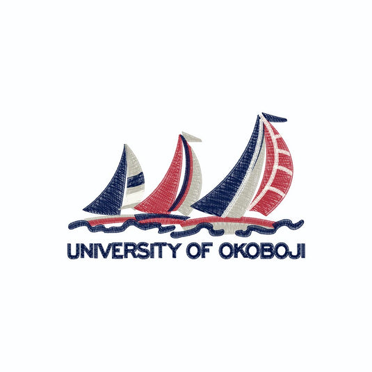 Okoboji Three Ships Embroidered Hood