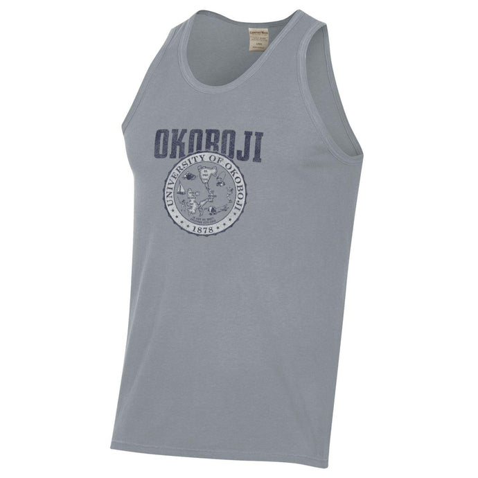 School Crest University of Okoboji Tank - Concrete Grey