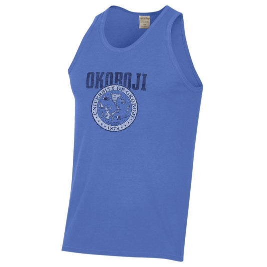 School Crest University of Okoboji Tank - Deep Forte Blue