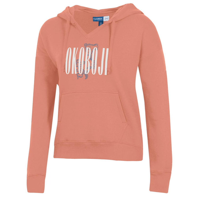 Ladies Peach Melon Okoboji Hood