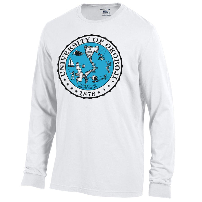 Okoboji Blue Crest Long Sleeve Tee