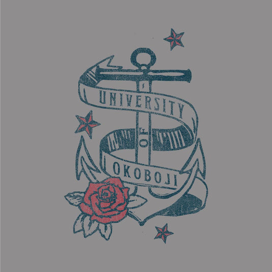 University of Okoboji Smoke Gray Anchor Tee