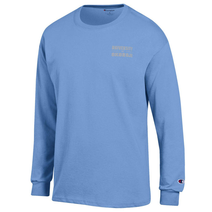 Okoboji Big Lakes Back Longsleevee Tee - Light Blue