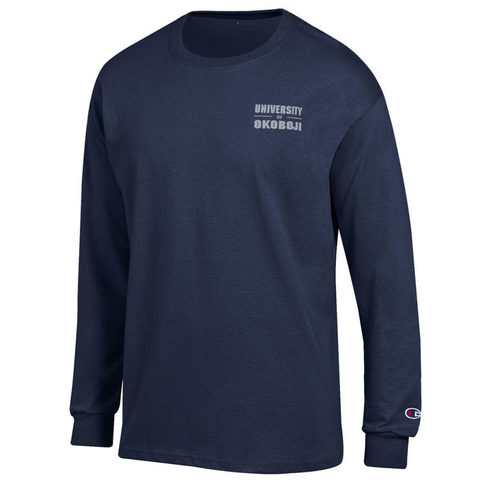 Okoboji Big Lakes Back Longsleevee Tee - Navy