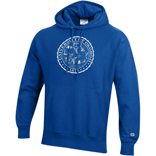 Royal Blue Water Crest Reverse Weave Hood