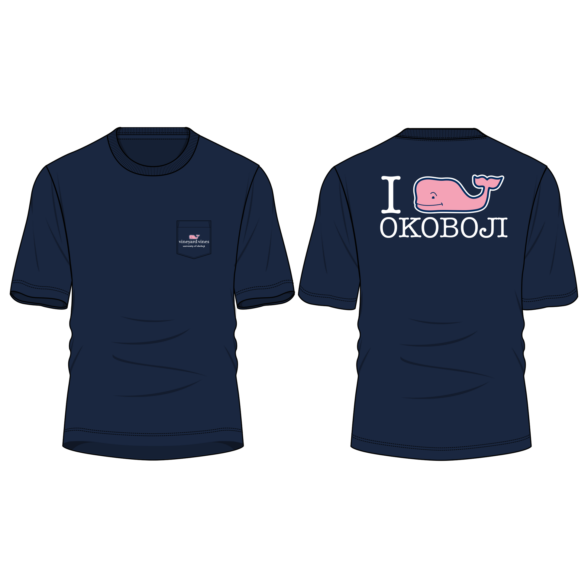 U of Okoboji Short-Sleeve "I Whale Okoboji" Pocket Tee by Vineyard Vines ®‎