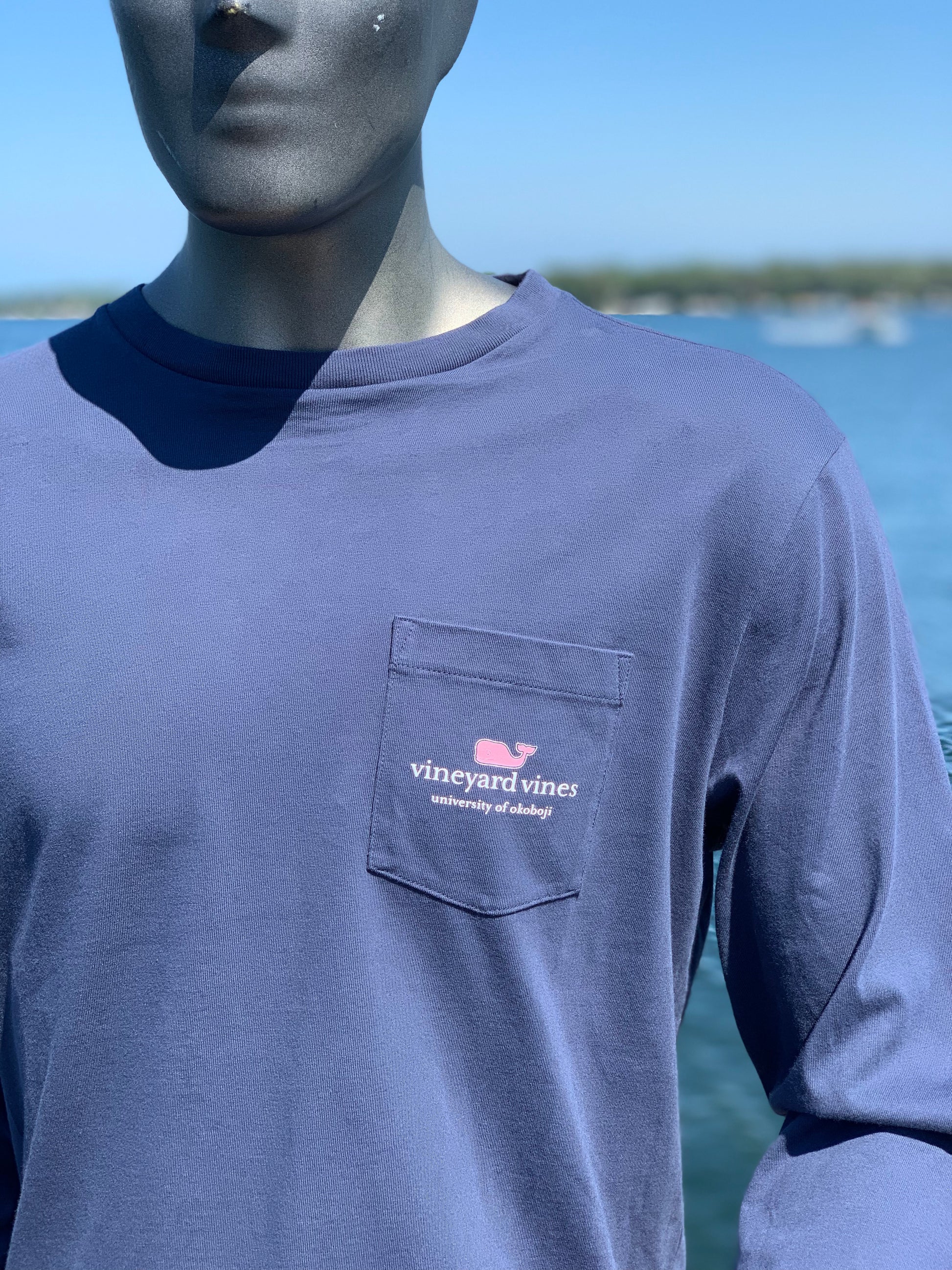 Vineyard Vines Okoboji Long Sleeve / Blazer Blue - I Whale