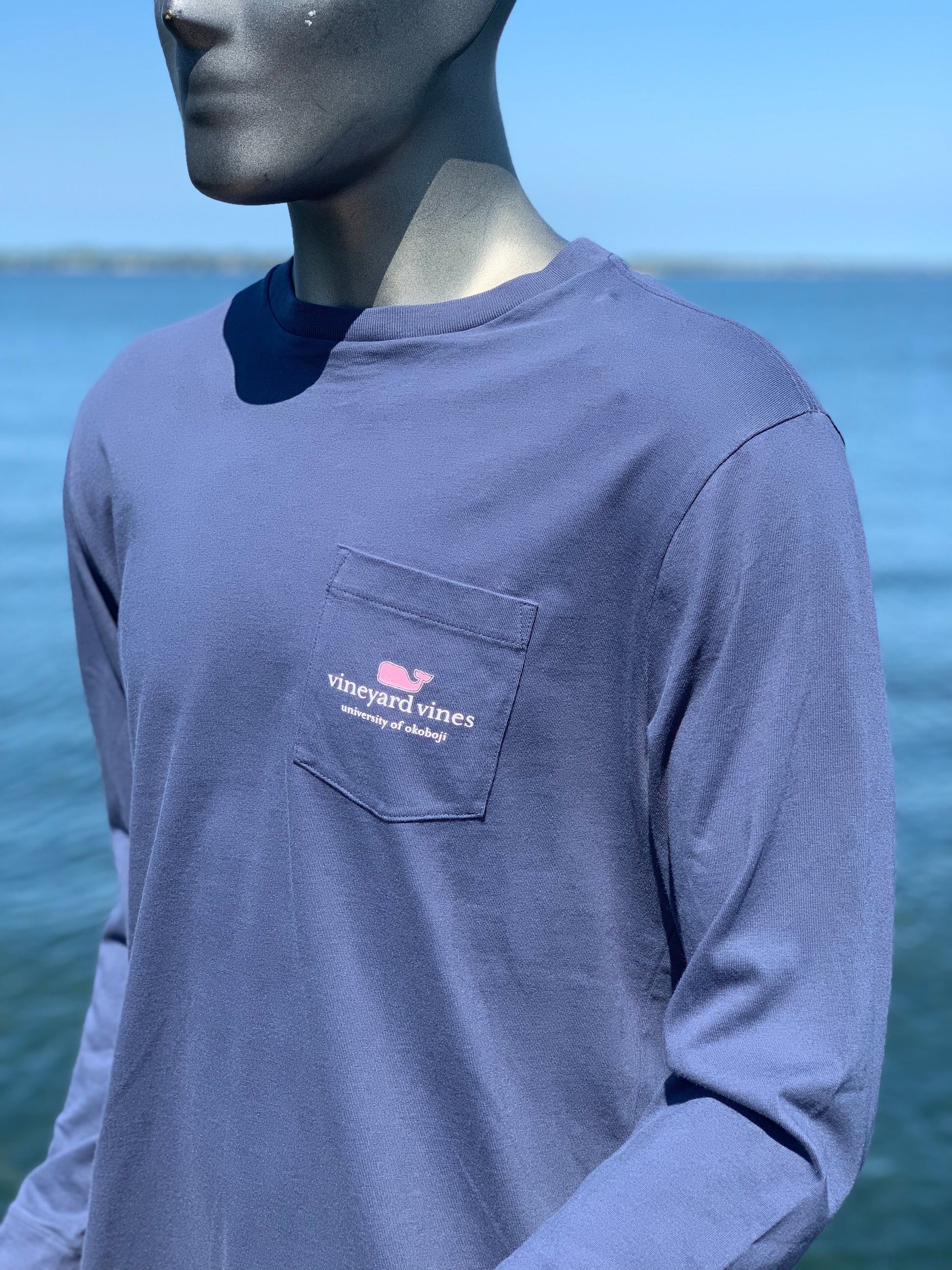 Vineyard Vines Okoboji Long Sleeve / Blazer Blue - I Whale