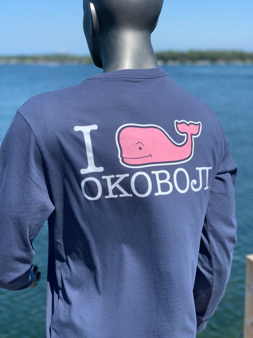Vineyard Vines Okoboji Long Sleeve / Blazer Blue - I Whale